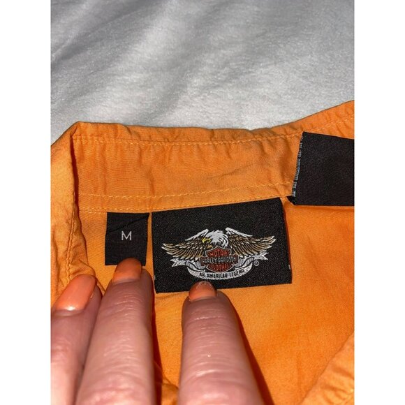 Harley Davidson Ladies Button Down Short Size Medium - Picture 3 of 5